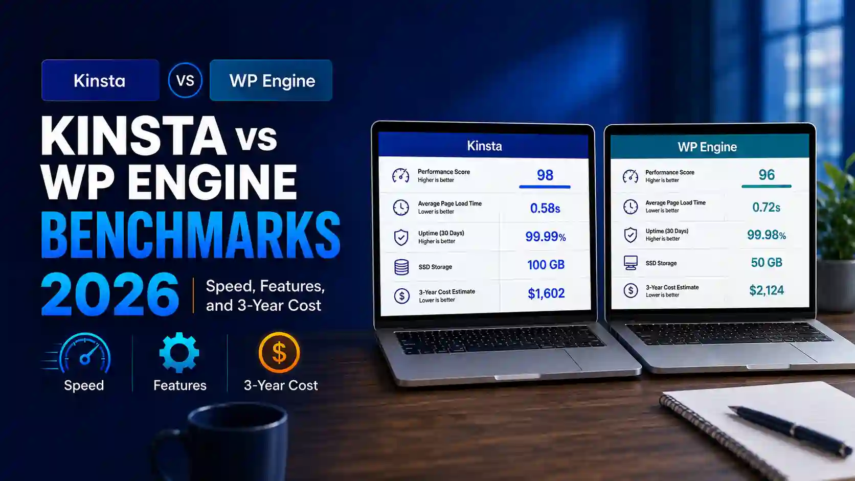 Kinsta vs WP Engine benchmarks comparison uses current official US plan terms and the newest same-publisher, same-window independent monitoring we could verify.