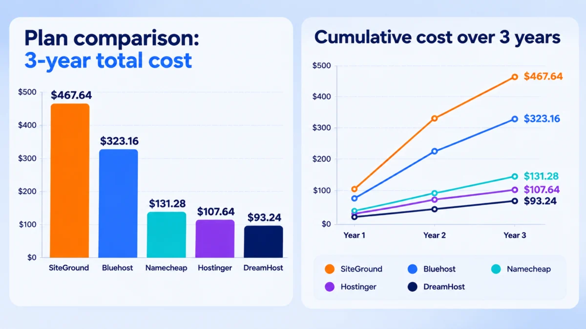Verified 2026 web hosting deals: plan comparison editorial illustration
